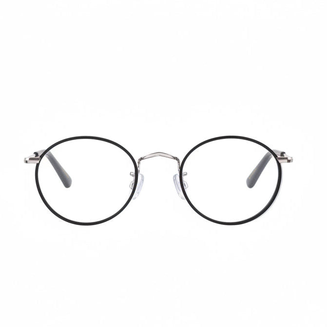 Round eyeglasses on a white background