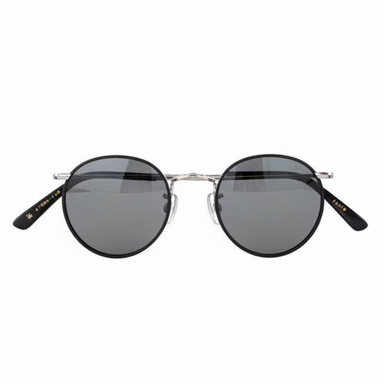 Black Panto with Grey Lenses - Front