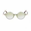 Round sunglasses with a greenish tint on a white background