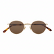 Gold Panto Brown Lenses - Front
