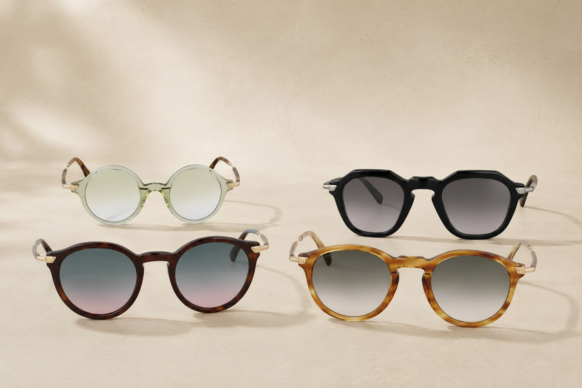 Refined luxury eyewear campaign image