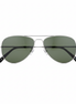 Silver Aviator with Green Lenses - Front View