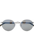 Silver Panto Grey Lenses - Front