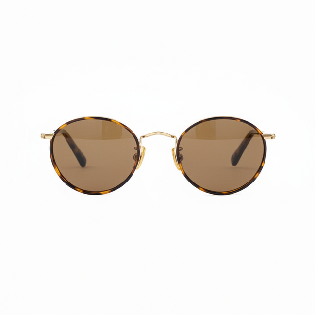 Tortoiseshell Panto Brown Lenses - Front